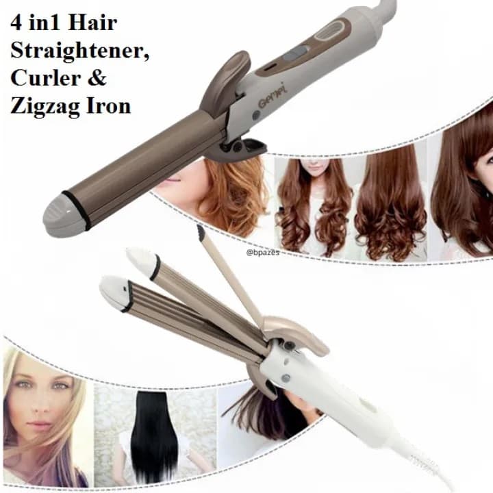 Geemy GM 2962 4In1 Professional Hair Straightener + Wave + Curler view 2