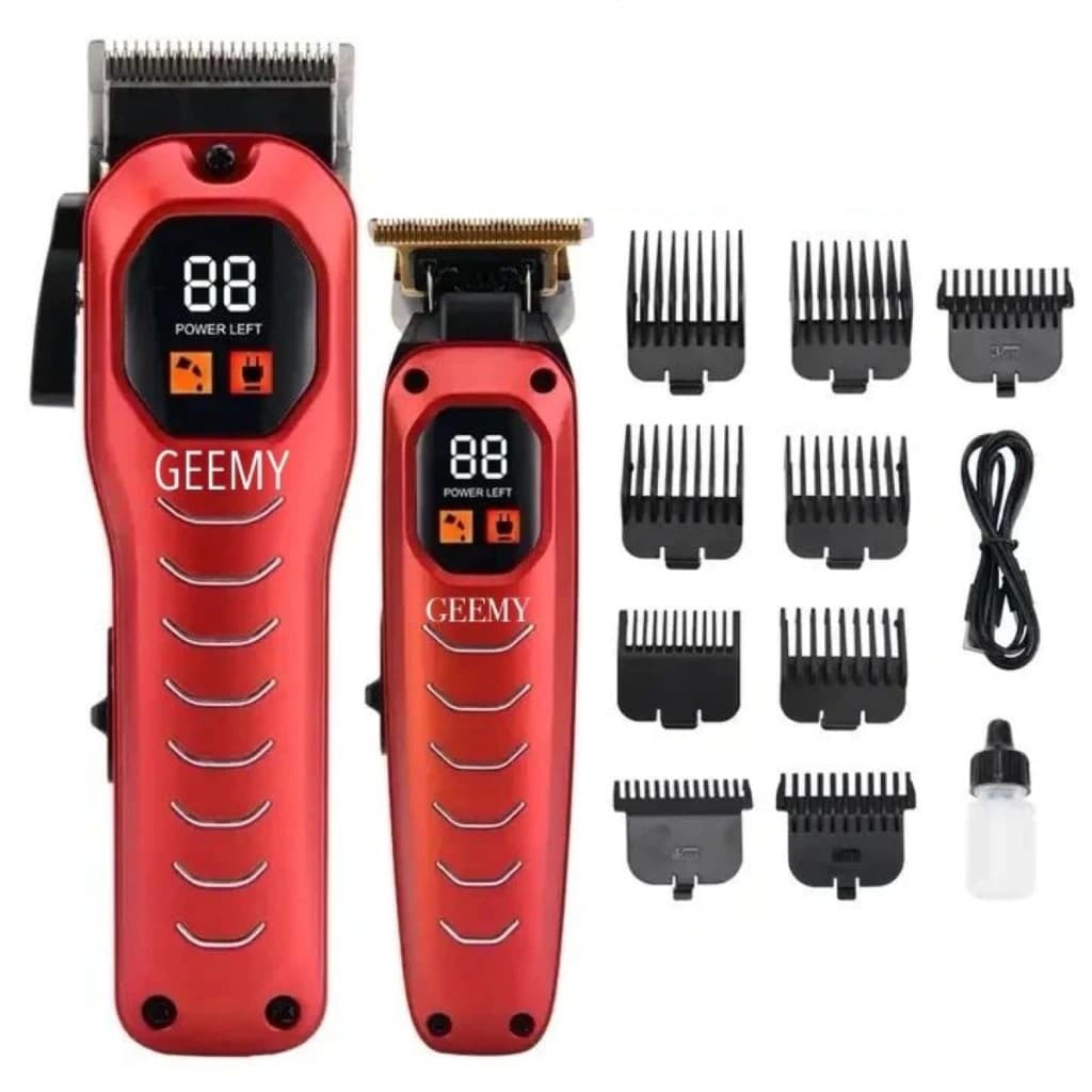 Geemy GM 8046 2 In 1 Set Professional Hair Clipper Trimmer Type C Charging view 1