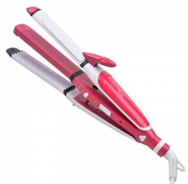 Gemei GM 1958 3 In 1 Hair Straightener Curler And Crimper Hair Iron view 1