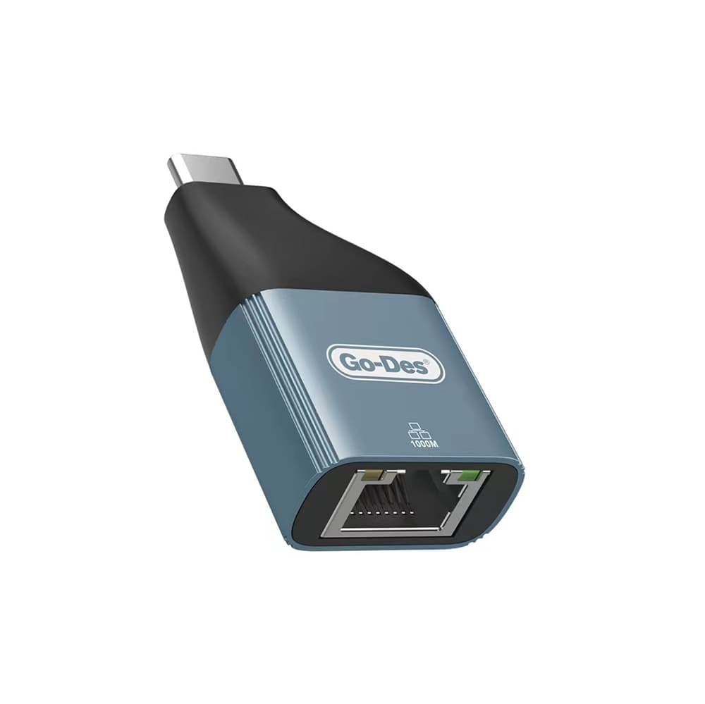 Go Des GD CT061 RJ45 To Type C Ethernet Converter OTG 100Mbps view 1