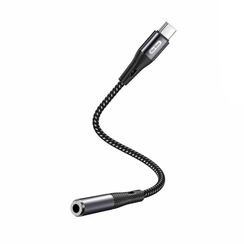 Go Des GD‑UC165 Type‑C To 3.5mm Hi‑Fi AUX Braided Audio Adapter view 1