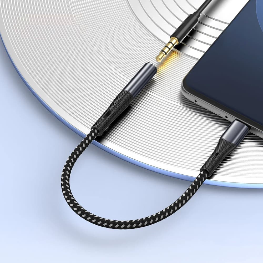 Go Des GD‑UC165 Type‑C To 3.5mm Hi‑Fi AUX Braided Audio Adapter view 2