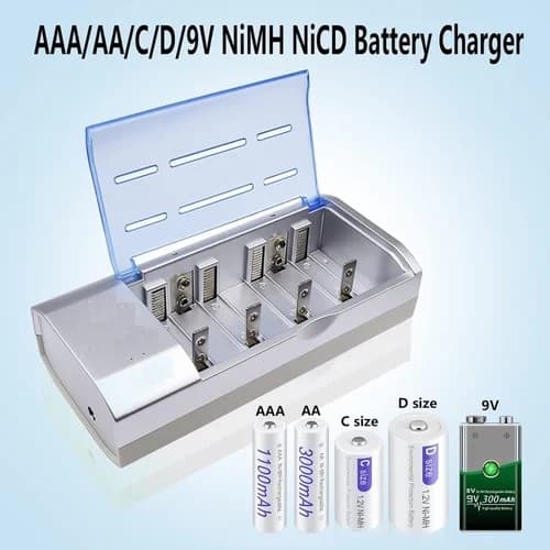 Goop 821BW AA/AAA/9V/D/C Universal Battery Charger For Ni-Cd Ni-MH Cells view 1