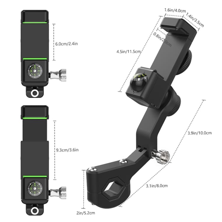 GUIDER Spherical Compass Motorcycle Mobile Phone Holder view 2
