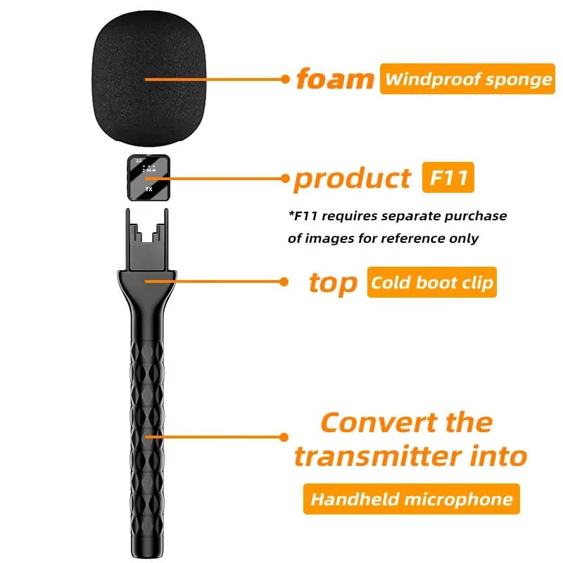 H1 Wireless Microphone Holder Stand Interview Hand Stick view 4