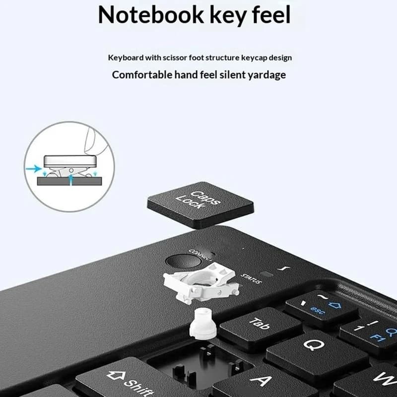 HB028 Foldable Slim Bluetooth Keyboard Type C Rechargeable view 2