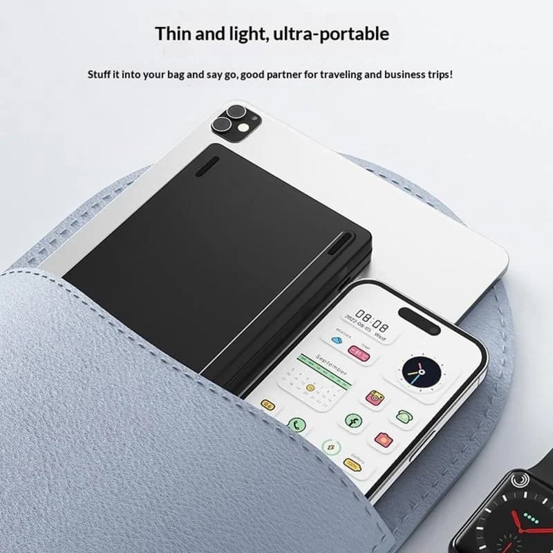 HB028 Foldable Slim Bluetooth Keyboard Type C Rechargeable view 4