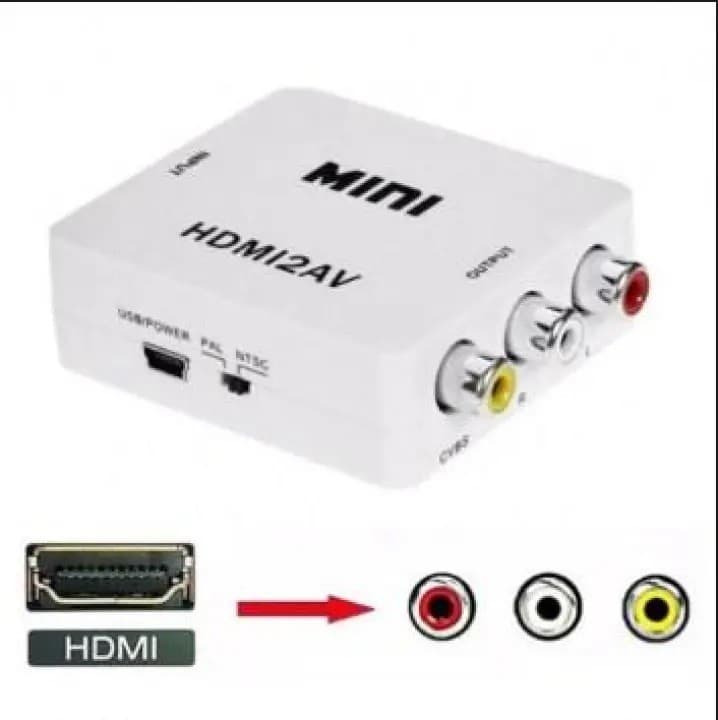 HDMI To AV Converter 1080p With 5V Usb Power RCA Video & LR Audio Out view 3