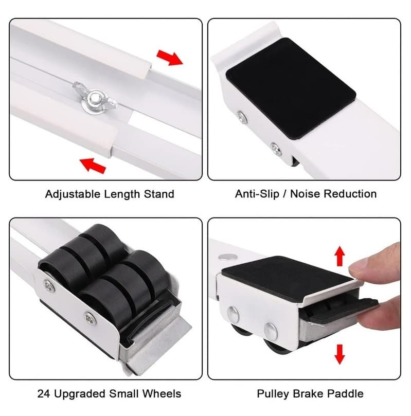 Heavy Duty Adjustable Appliance Roller Stand For Washing Machine Refrigerator & Dryer view 2