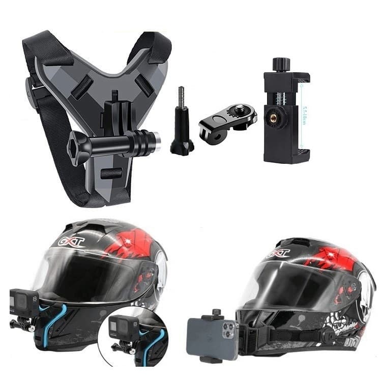 Helmet Chin Mount Holder For Mobile And Action Camera view 1