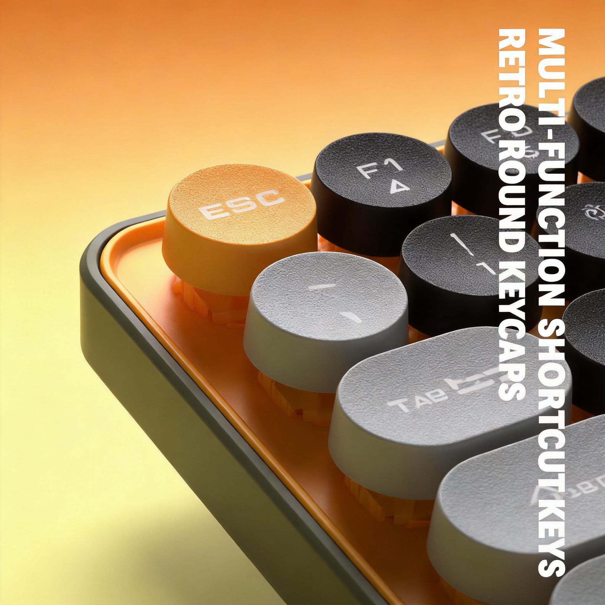 HK05 Two Modes Wireless Keyboard & Mouse Combo – Retro Round Keycaps (2.4G + Bluetooth) view 2