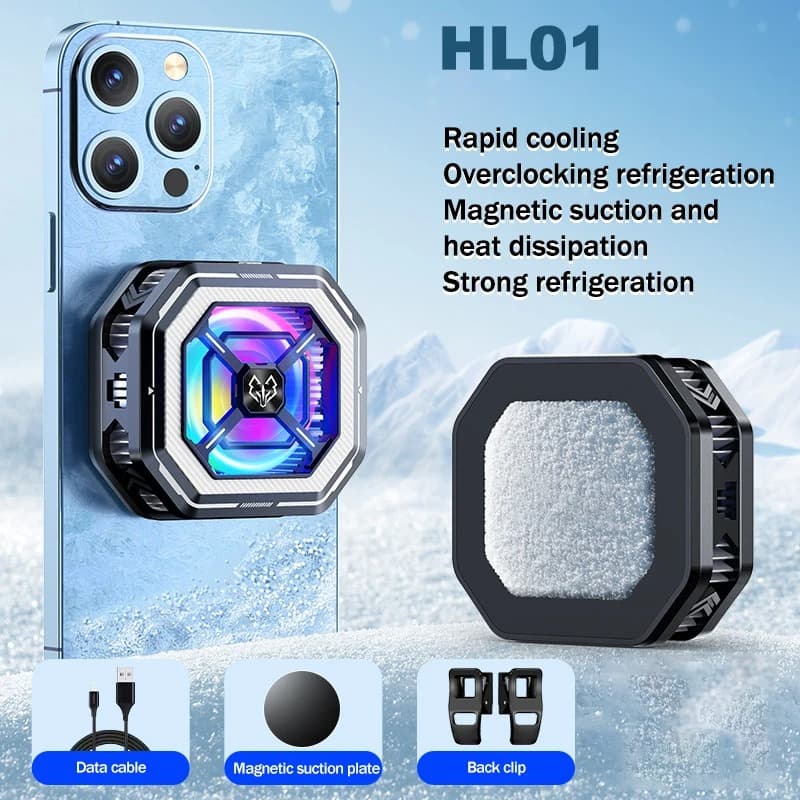 HL01 Semiconductor Magnetic Back Clip Mobile Cooler view 4