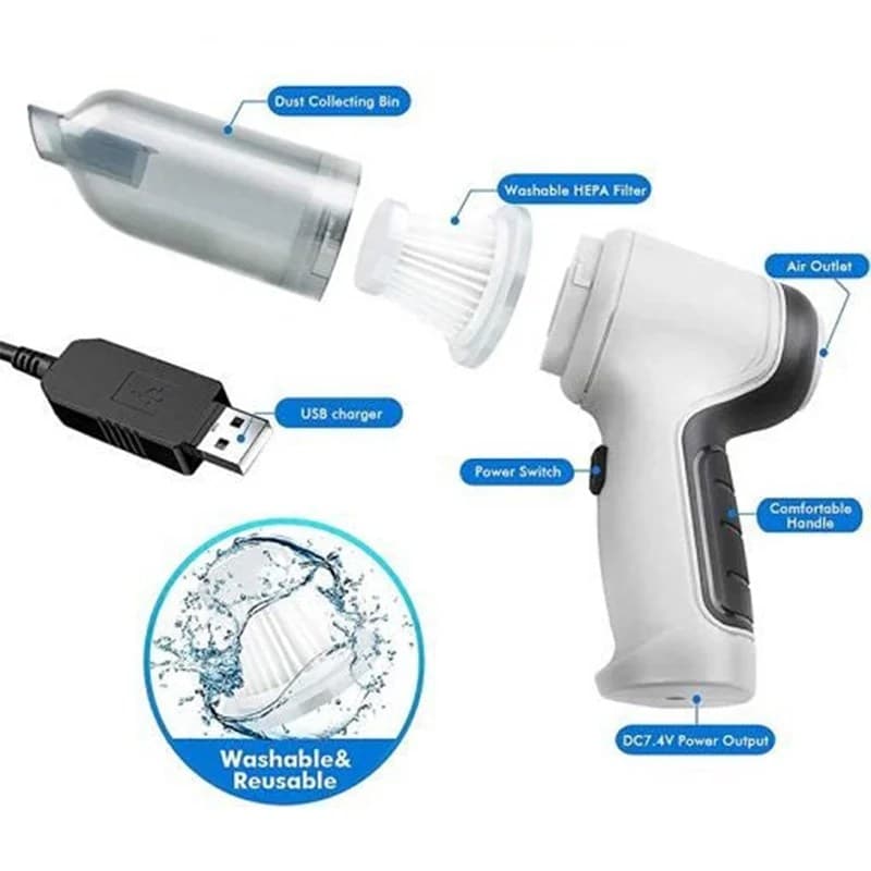 HL107 High Power Rechargeable Portable Vacuum Cleaner view 2