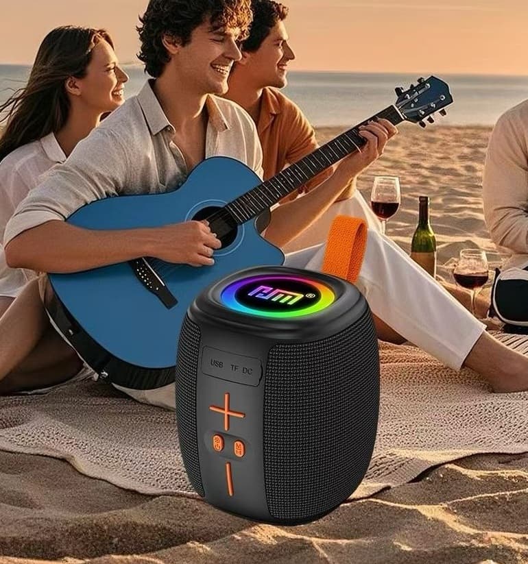 HM 802 Portable Bluetooth Speaker With RGB Lights And Powerful Bass view 4