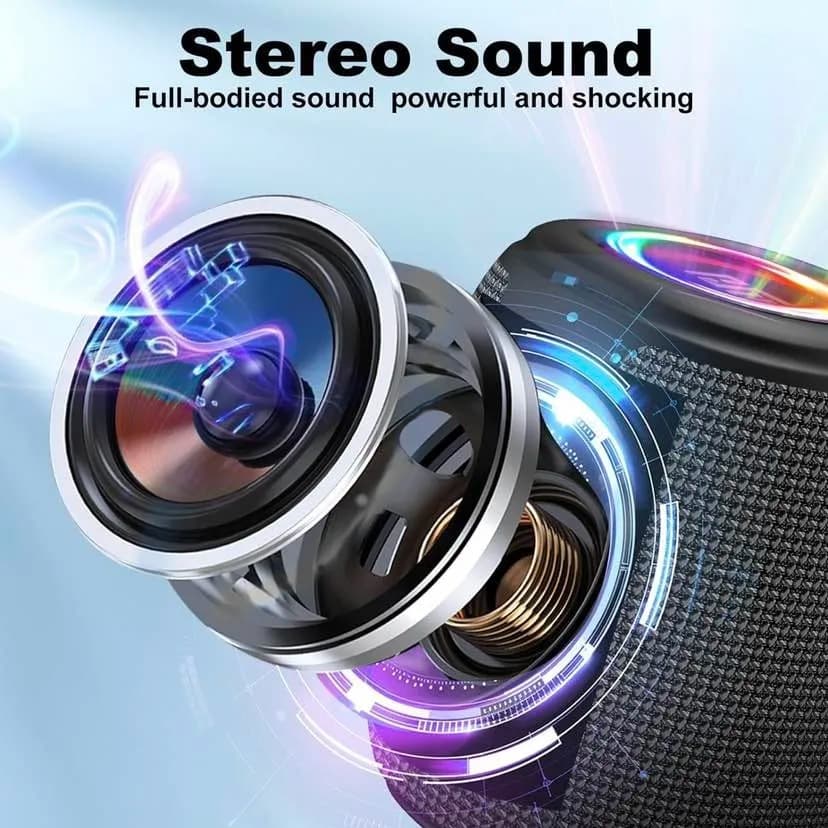 HM-805 Portable Bluetooth 5.3 Speaker with RGB Lights & IPX4 Waterproofing view 6
