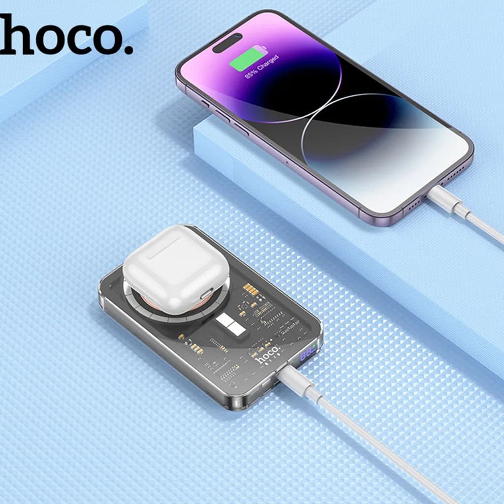 Hoco 5000mAh Q14 Ice Crystal PD20W Portable Magnetic Fast Charging Powerbank view 2