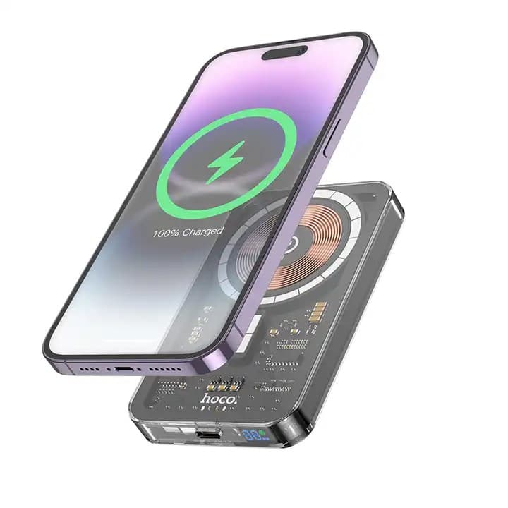 Hoco 5000mAh Q14 Ice Crystal PD20W Portable Magnetic Fast Charging Powerbank view 1