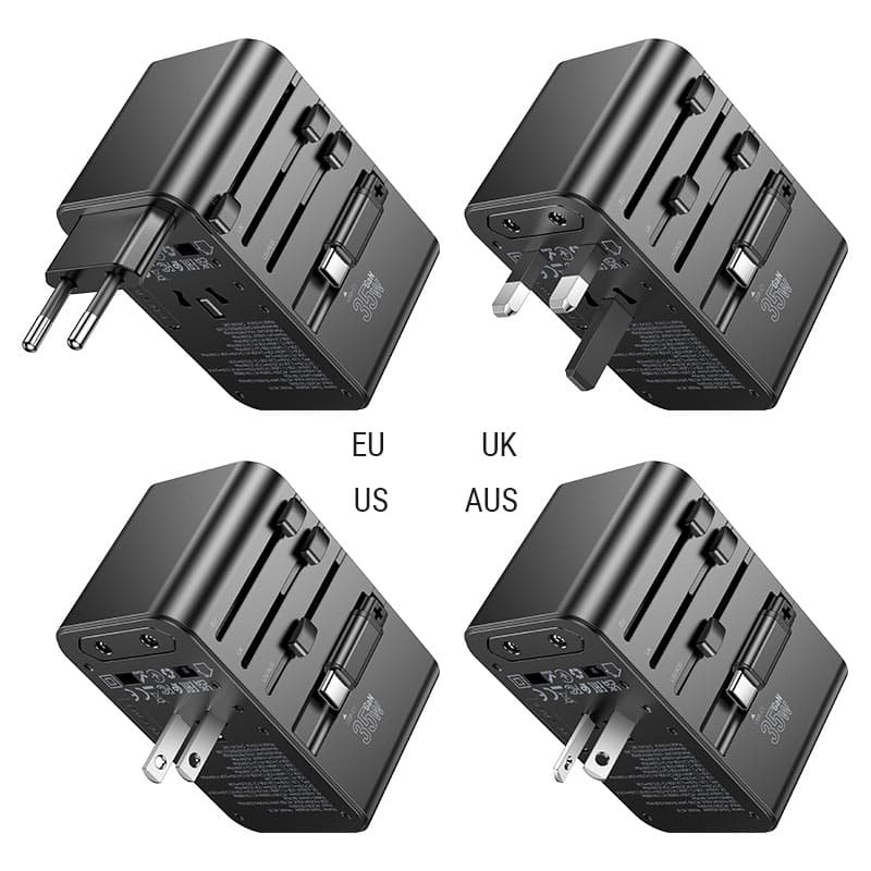 Hoco AC18 Travel Adapter Conversion Charger PD35W EU / US / UK / AU view 2