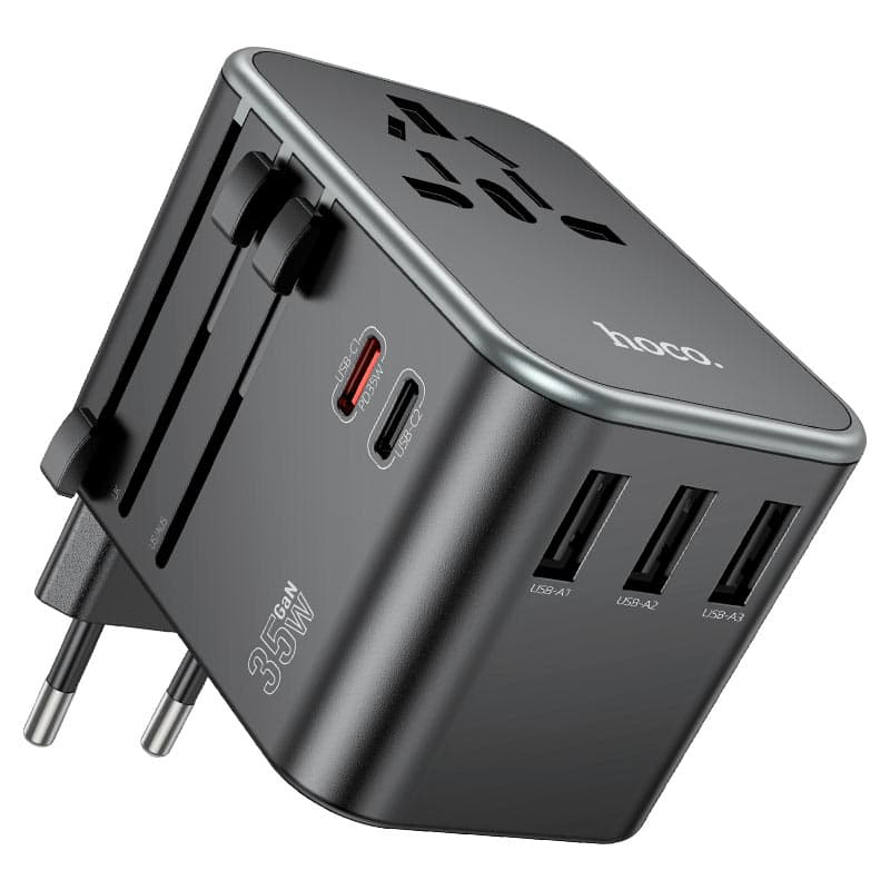 Hoco AC19 Travel Adapter Conversion Charger PD35 Wattt EU / US / UK / AU view 1