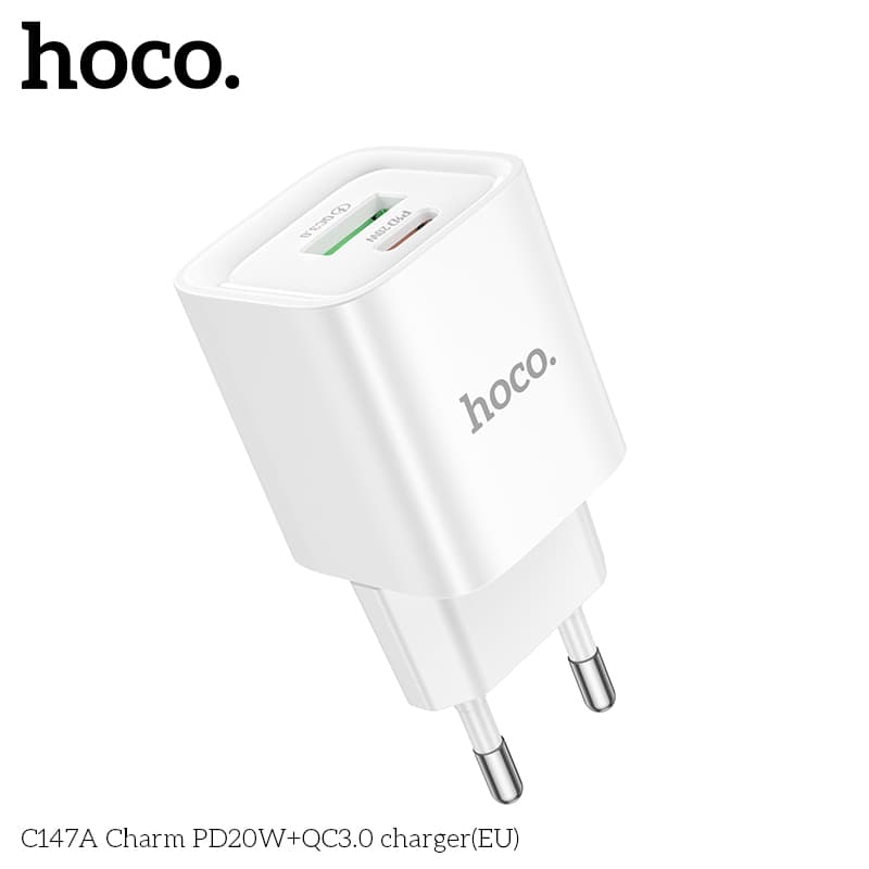 Hoco C147A Mobile Charger PD20W+QC3.0 view 1