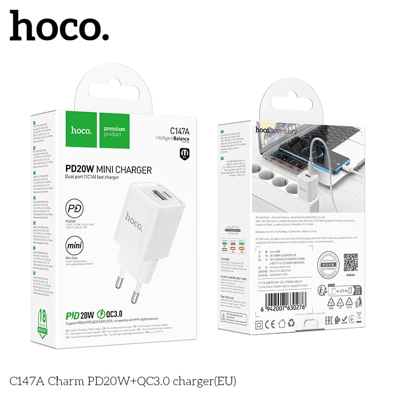 Hoco C147A Mobile Charger PD20W+QC3.0 view 3