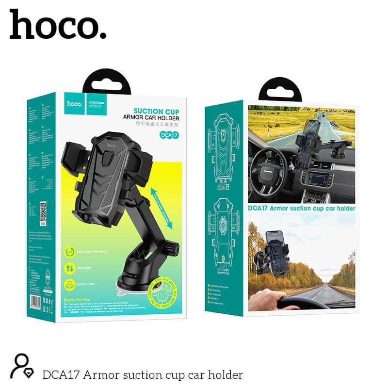 Hoco DCA17 Armor Suction Cup Car Phone Holder view 6