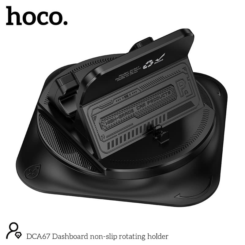 Hoco DCA67 Non Slip Rotating Car Phone Holder For Dashboard view 2