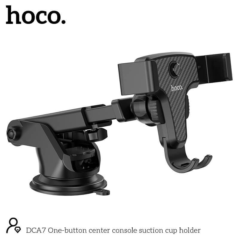 Hoco DCA7 One Button Center Console Suction Cup Car Phone Holder view 4