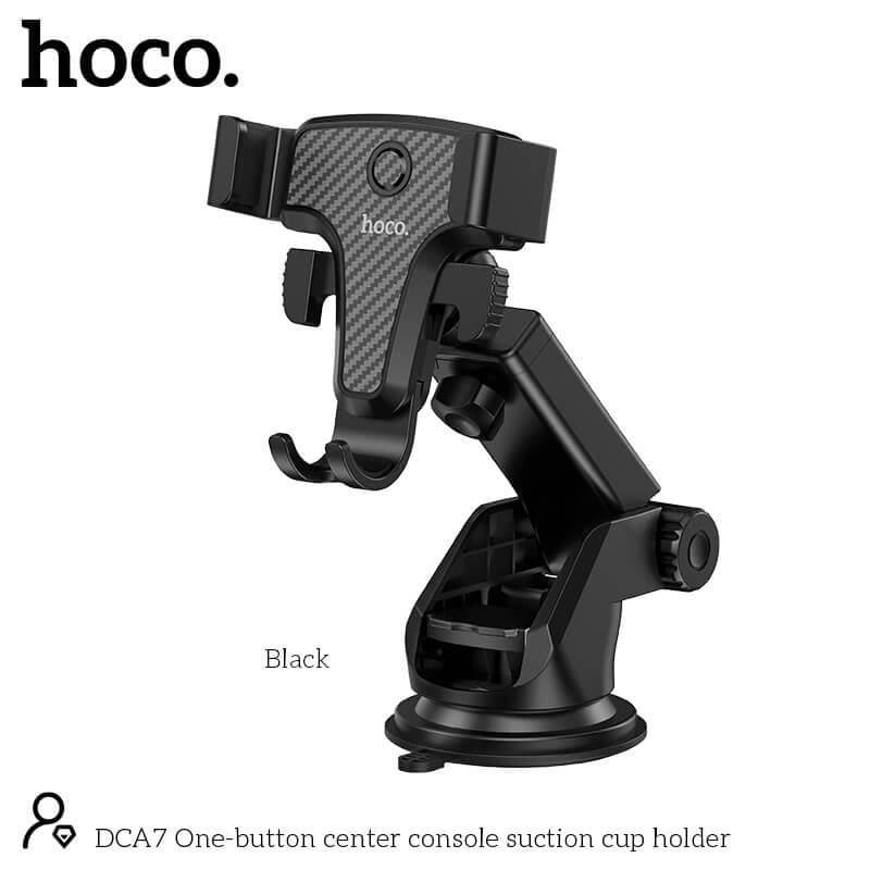Hoco DCA7 One Button Center Console Suction Cup Car Phone Holder view 2