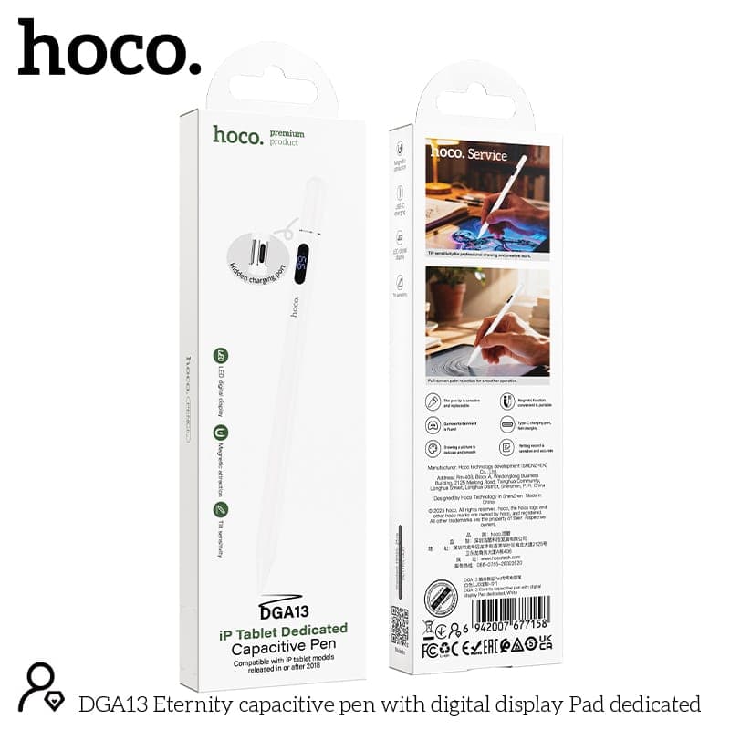 Hoco DGA13 iPad 2018-2025 Dedicated Capacitive Pen With LED Digital Display view 5