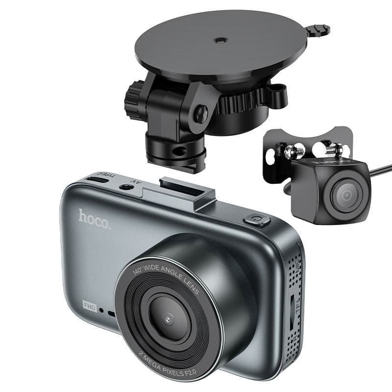 HOCO DV6 Dual-Channel Dash Cam Front 1080p + Rear 720p, 3″ IPS Screen view 5