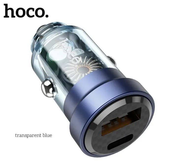 Hoco DZ15 45W PD+QC3.0 Dual Port Fast Charging Car Charger view 1