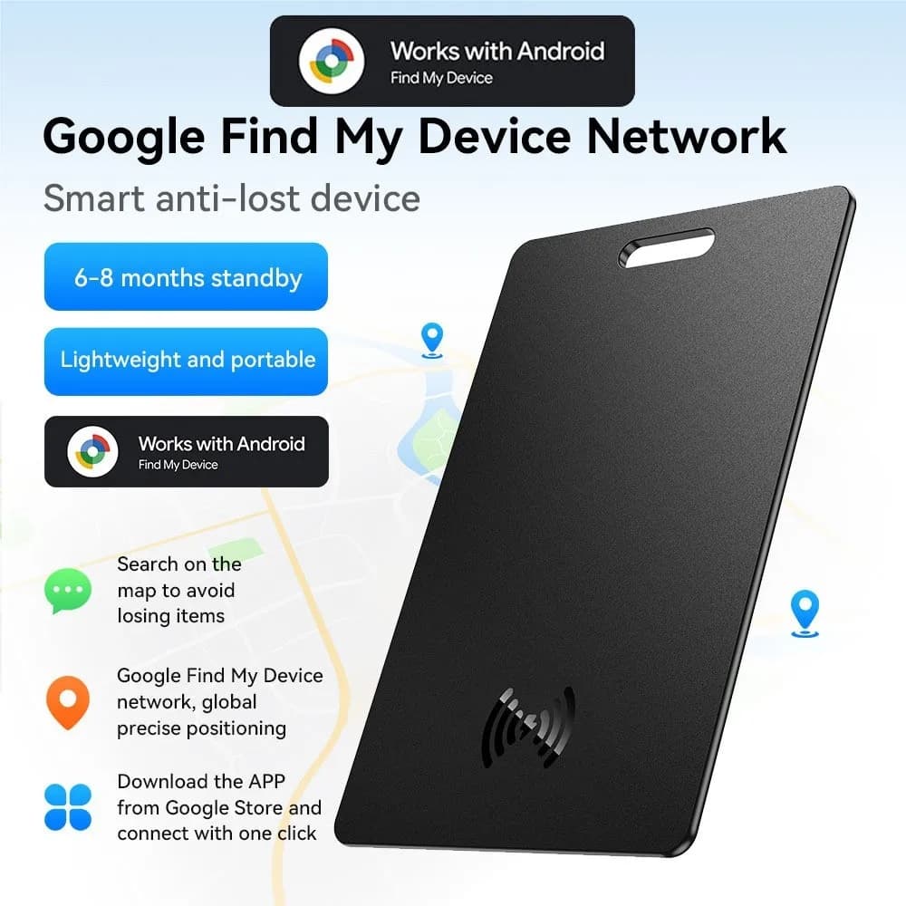 HOCO E97A Wireless Charging Smart Tracker Card For Android Google Find My Device Compatible view 1