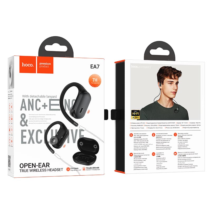 HOCO EA7 Wireless Headphones With Noise Reduction ENC + ANC BT v5.4 view 5