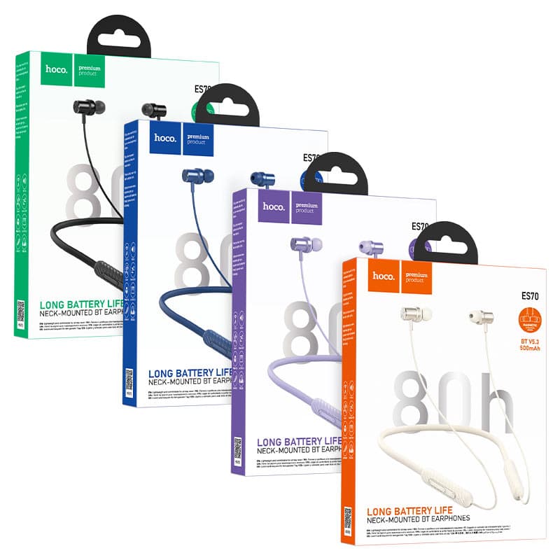 Hoco ES70 Wireless Neckband Headset With Mic view 4