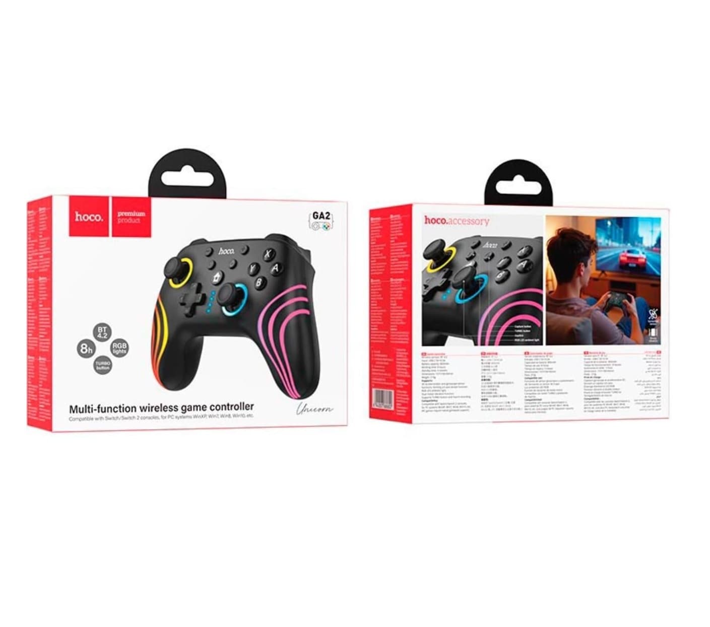 Hoco GA2 Unicorn PC Multi-Function Wireless Game Controller view 6