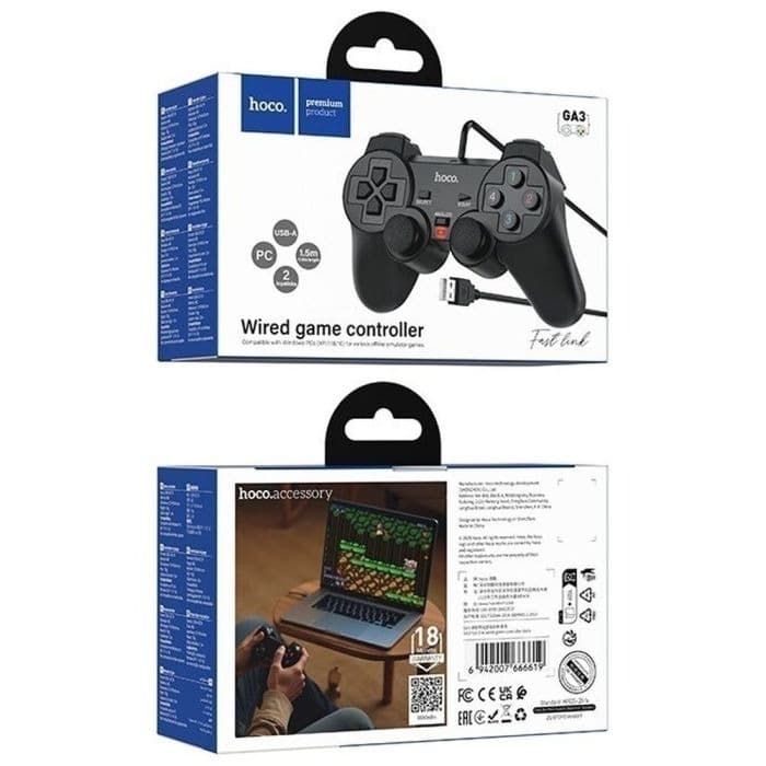HOCO GA3 Fast Link Wired Game Controller Gamepad For PC view 5