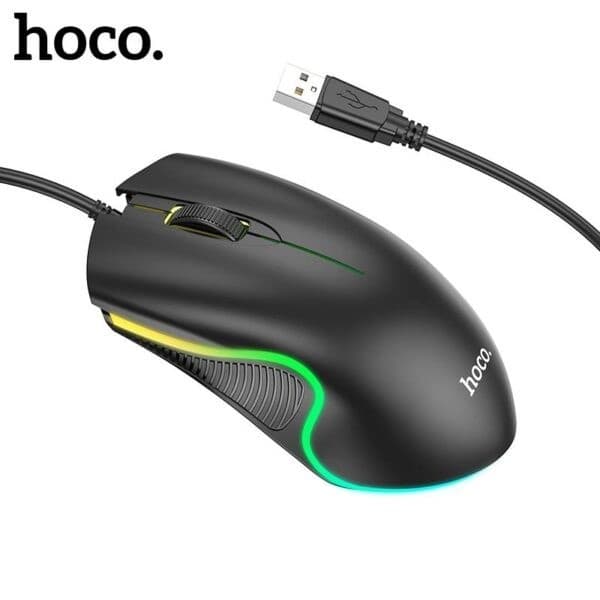 Hoco GM19 LED Flashing Gamer Wired Mouse view 1