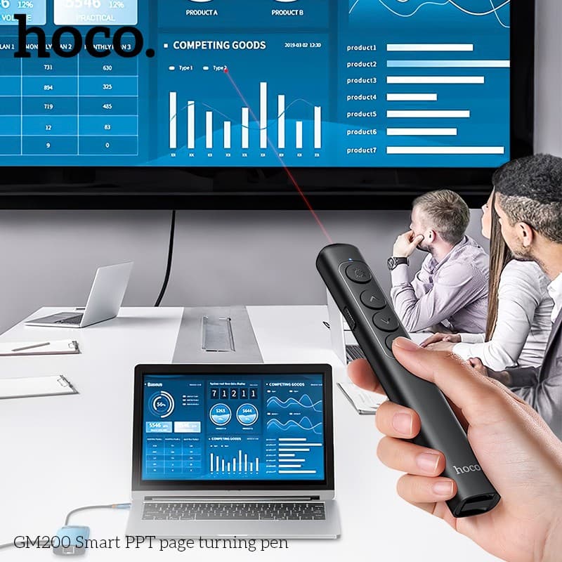 Hoco GM200 Powerpoint Presenter Page Turn Pointer Pen view 1