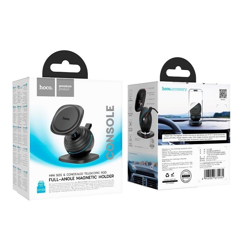Hoco H103 Daisy Magnetic Ring Car Holder (Center Console) view 5
