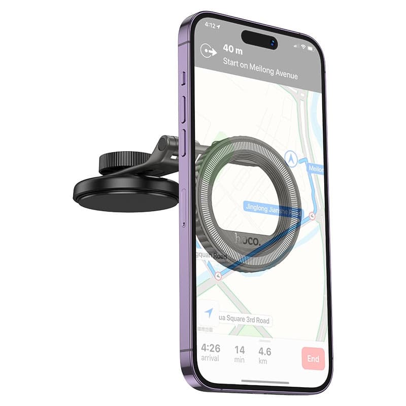Hoco H77 View Folding Magnetic Ring Car Center Console Holder view 1