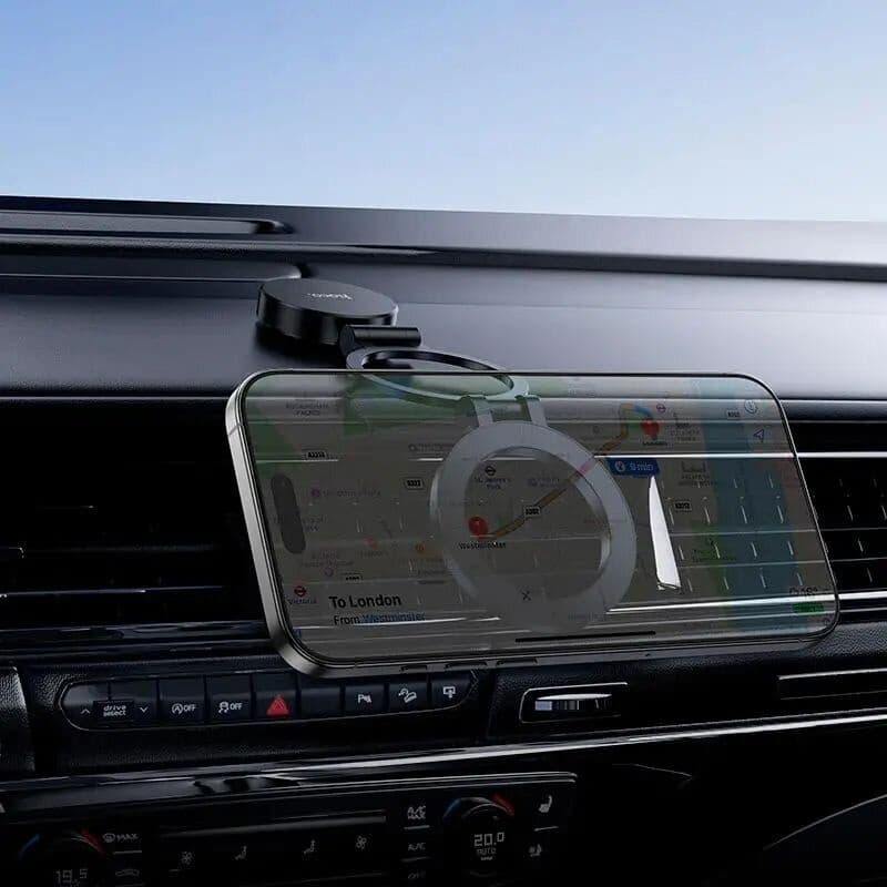 Hoco H98 MagSafe Magnetic Car Mount - Zinc Alloy 360° Rotation view 5