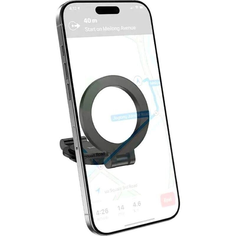 Hoco H98 MagSafe Magnetic Car Mount - Zinc Alloy 360° Rotation view 4