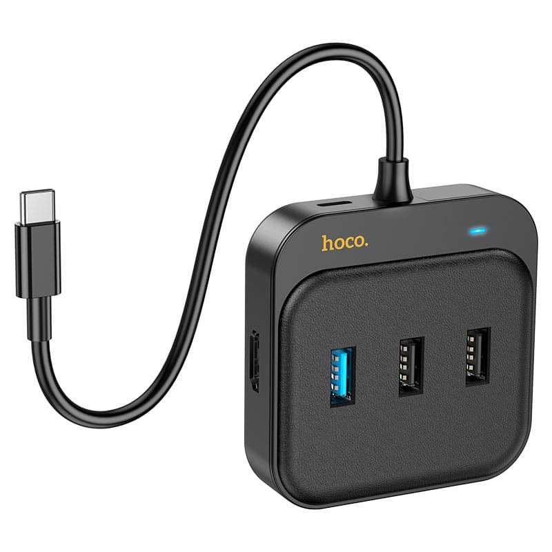 Hoco HB36 Type C Hub HDTV + USB-A3.0 + 2 × USB-A2.0 + Type-C view 1