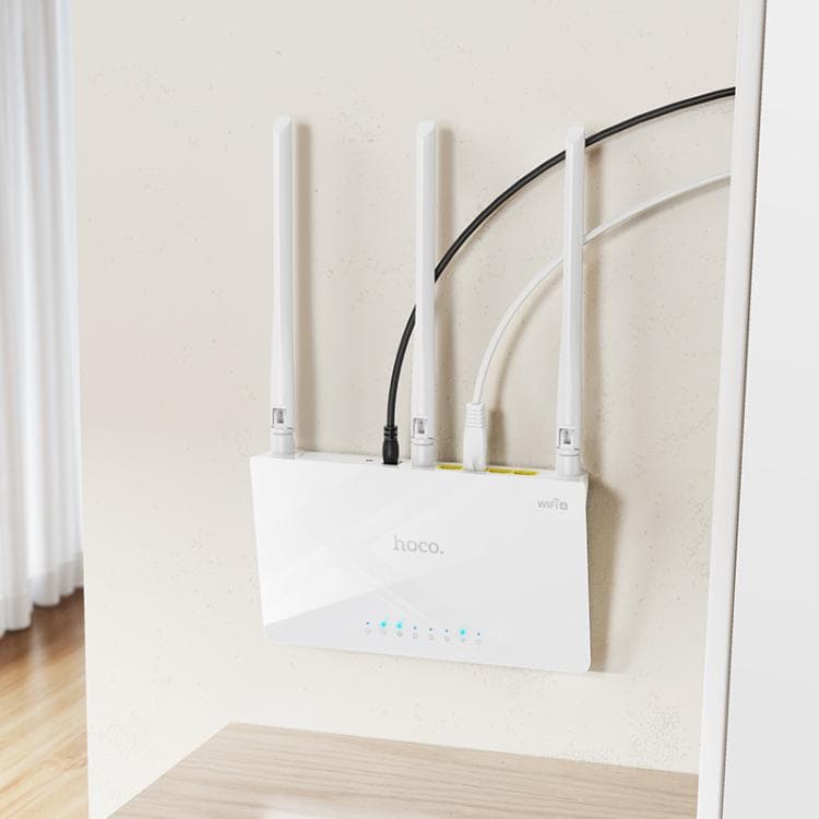 Hoco HI30 2.4G Three Antennas WiFi 4 Wireless Router view 2
