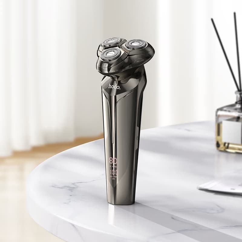 Hoco HP39 Magnetic 3-Blade Floating Head Electric Rotary Shaver With LED Digital Display view 5