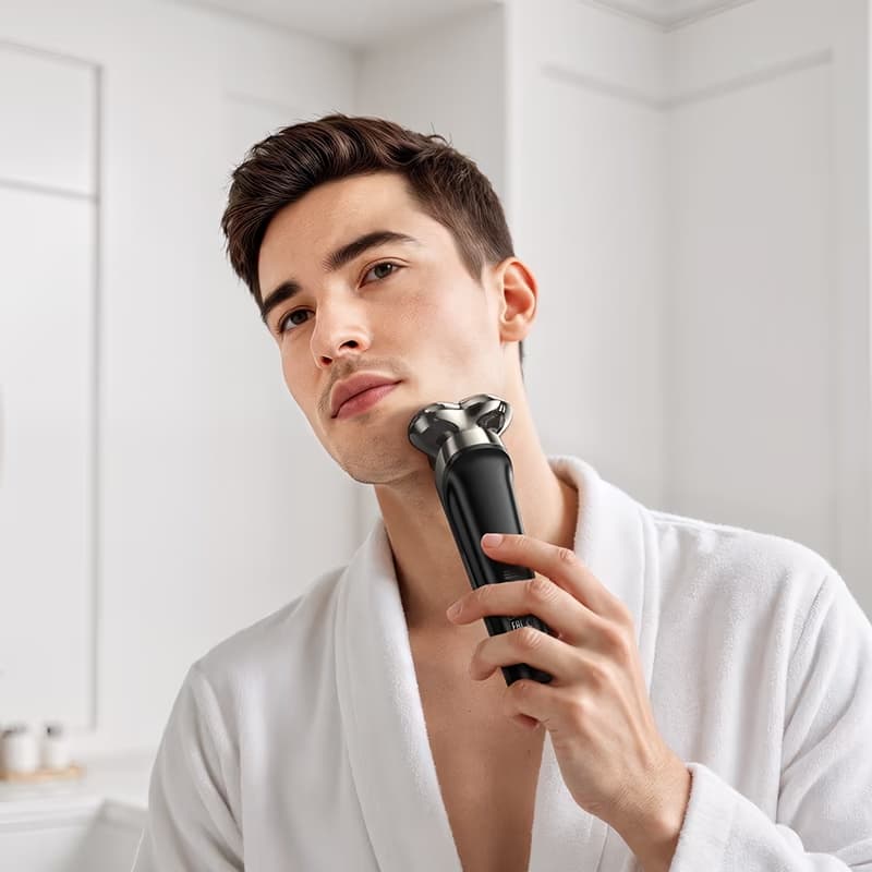 Hoco HP39 Magnetic 3-Blade Floating Head Electric Rotary Shaver With LED Digital Display view 4