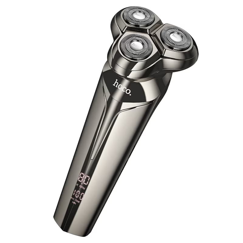 Hoco HP39 Magnetic 3-Blade Floating Head Electric Rotary Shaver With LED Digital Display view 1