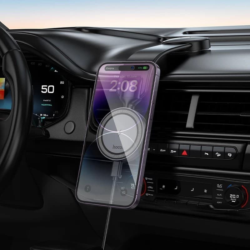 Hoco HW29 Ring Magnetic Wireless Fast Charging Car Phone Holder view 2