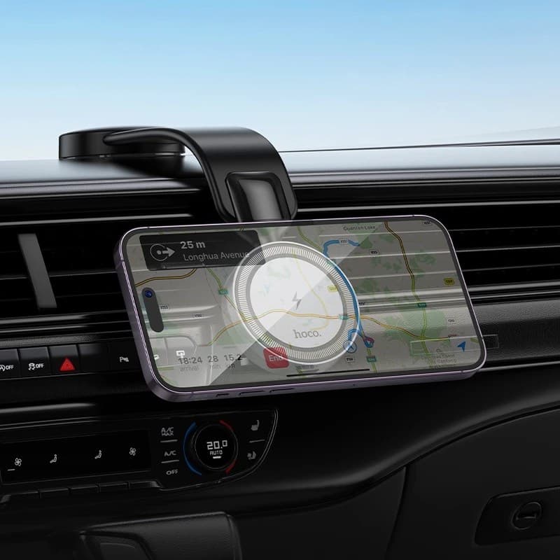 Hoco HW29 Ring Magnetic Wireless Fast Charging Car Phone Holder view 3